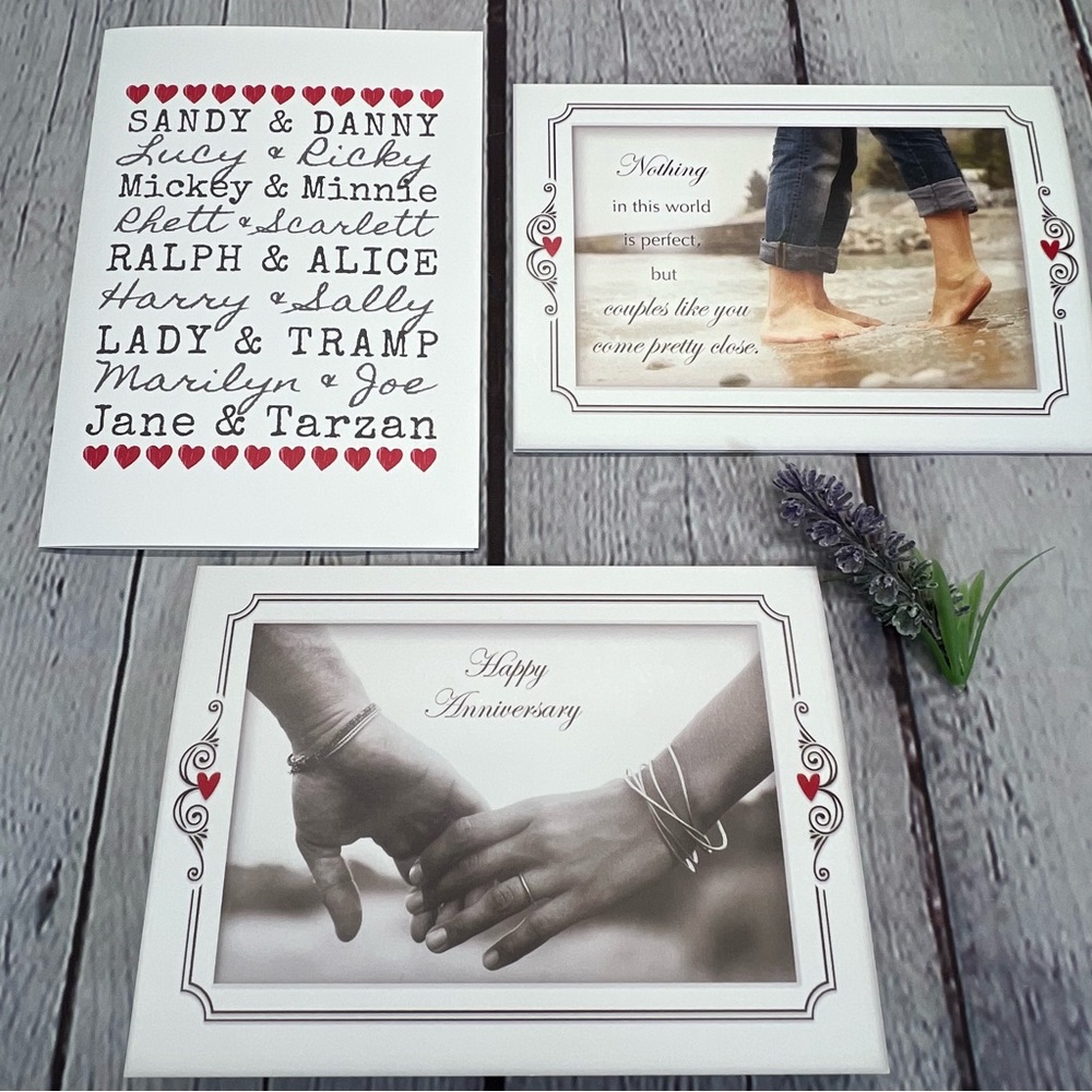 Current Anniversary Cards- Set of 3 New In Pkg. LGC-1